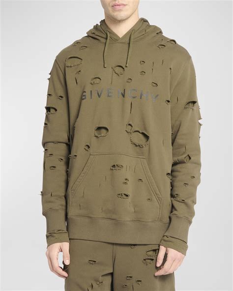 felpa givenchy destroyed|Givenchy destroyed hoodie blue – Mr Quality.